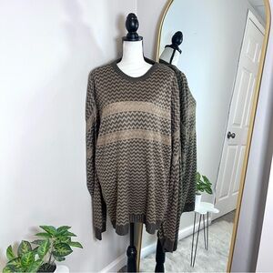 90s Men's Brown Chevron Sweater